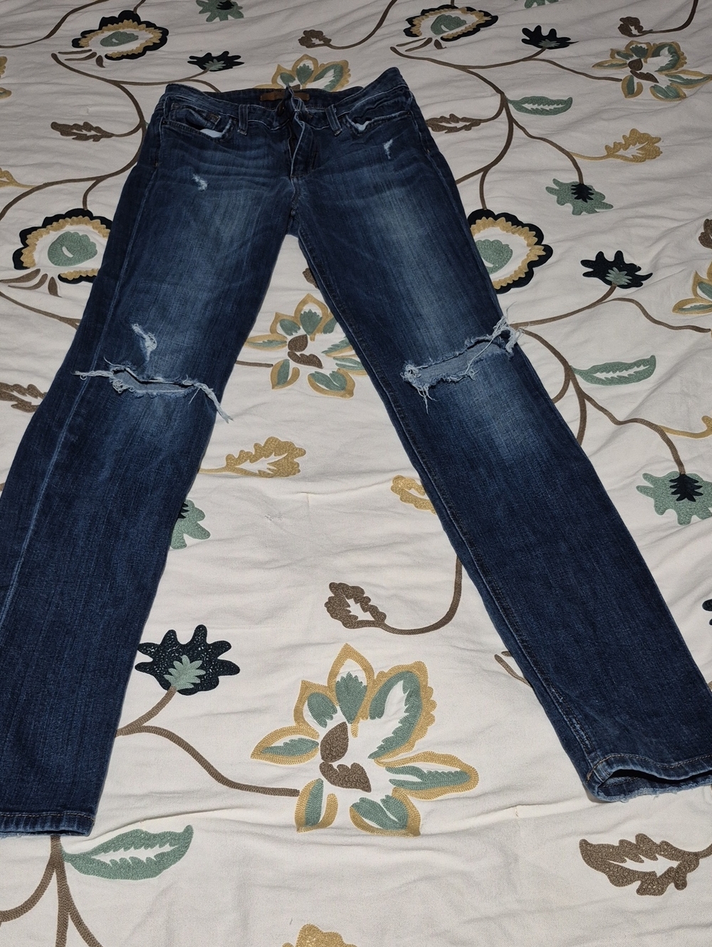 Joe's Jeans Dark Blue Ripped Skinny Jeans